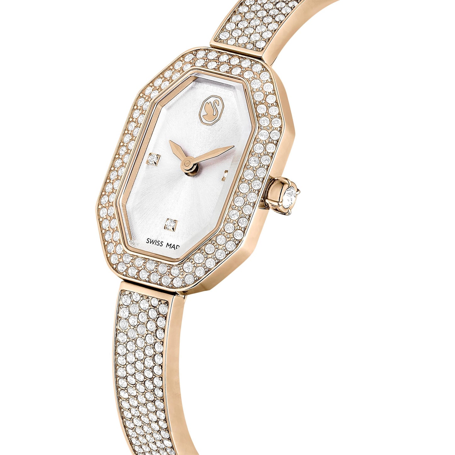 Reloj Dextera Bangle, Fabricado en Suiza, tono dorado, acabado tono oro champán