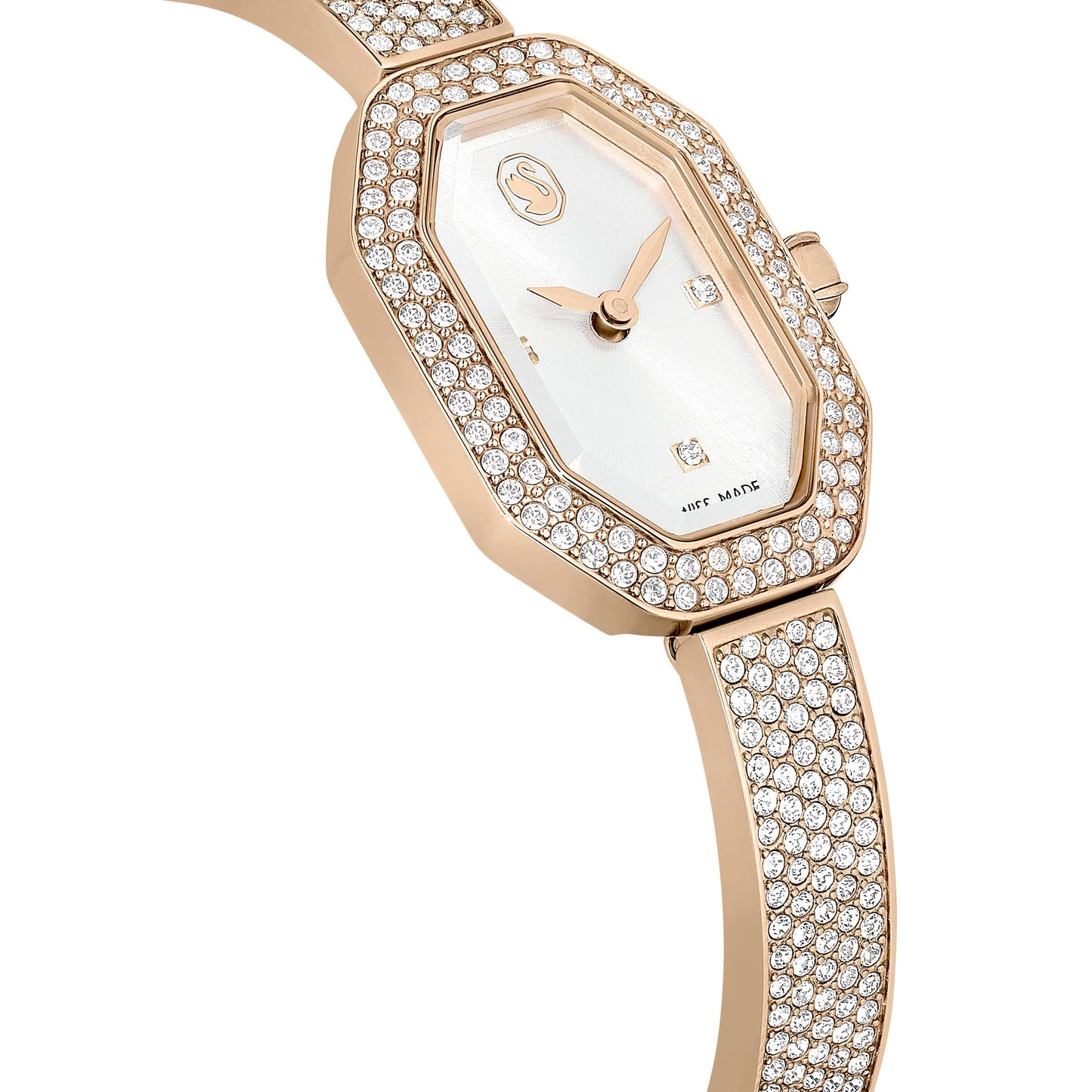 Reloj Dextera Bangle, Fabricado en Suiza, tono dorado, acabado tono oro champán