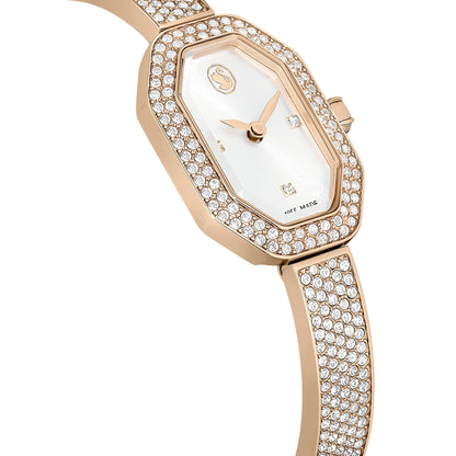 Reloj Dextera Bangle, Fabricado en Suiza, tono dorado, acabado tono oro champán