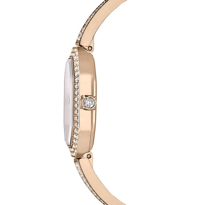 Reloj Dextera Bangle, Fabricado en Suiza, tono dorado, acabado tono oro champán