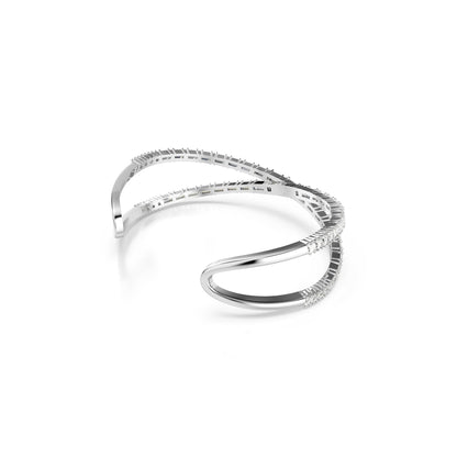 Brazalete Hyperbola, Símbolo del infinito, Blanco, Baño de rodio