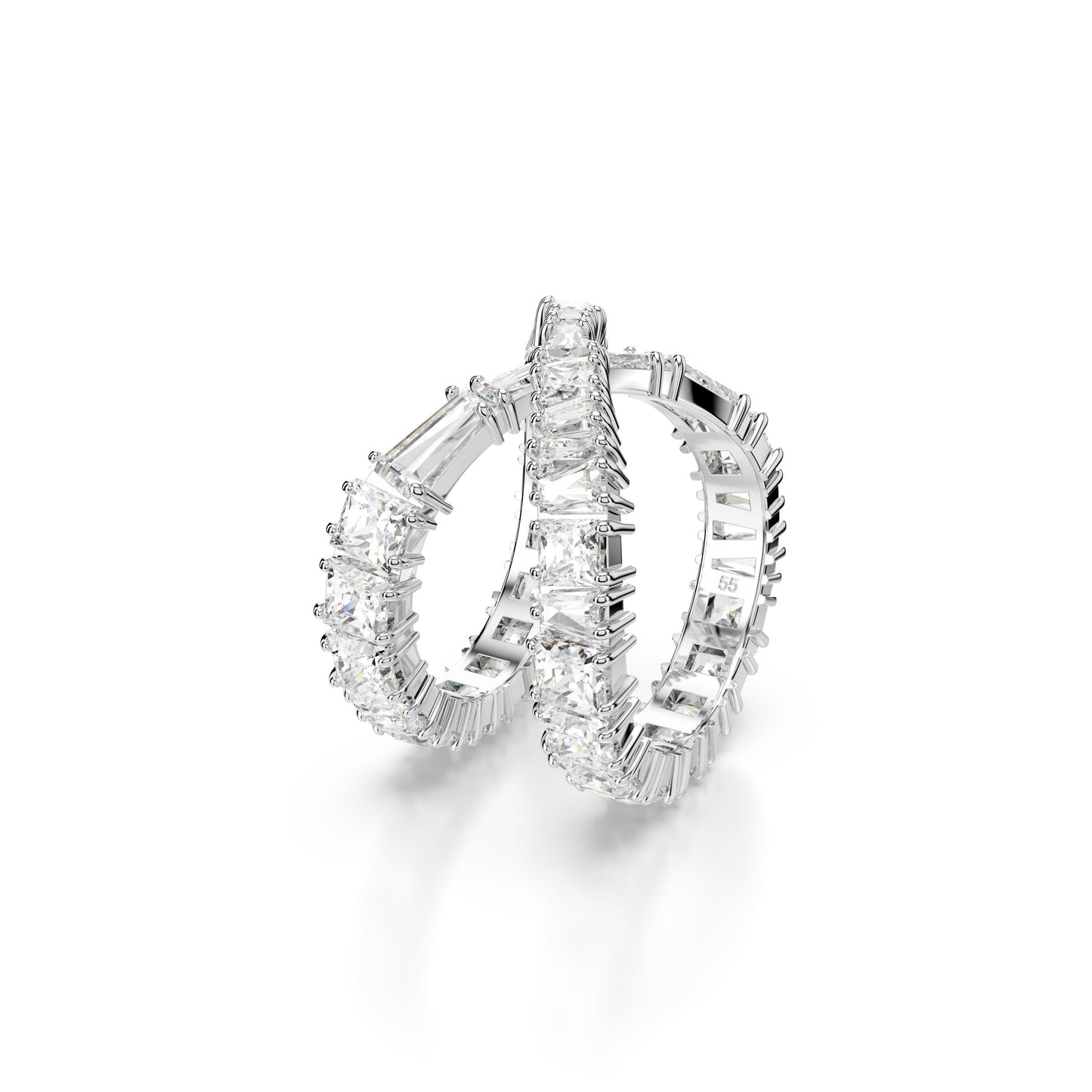 Anillo Hyperbola, Símbolo del infinito, Blanco, Baño de rodio