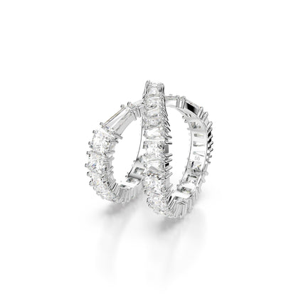 Anillo Hyperbola, Símbolo del infinito, Blanco, Baño de rodio