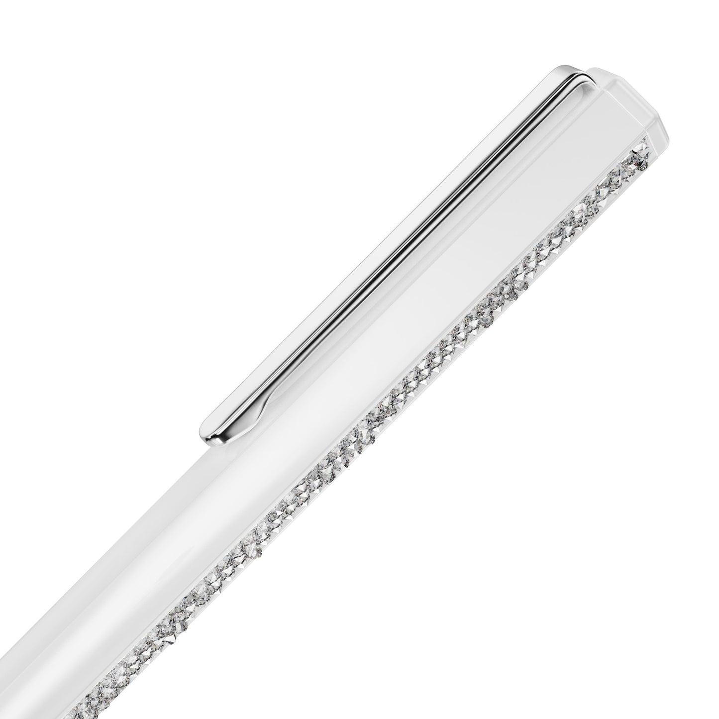 Bolígrafo Crystal Shimmer, Lacado blanco, cromado