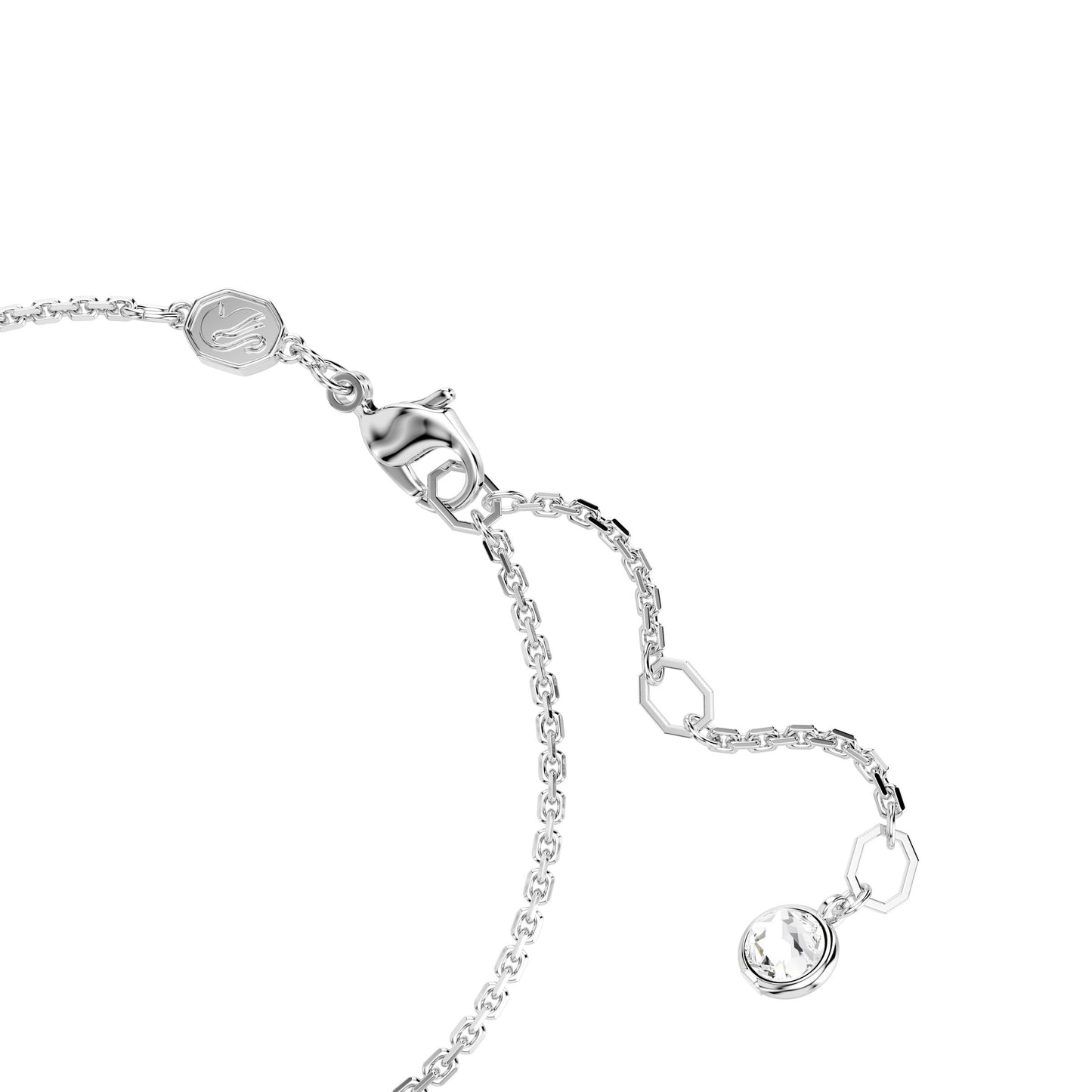 Pulsera Hyperbola, Símbolo del infinito, Blanca, Baño de rodio