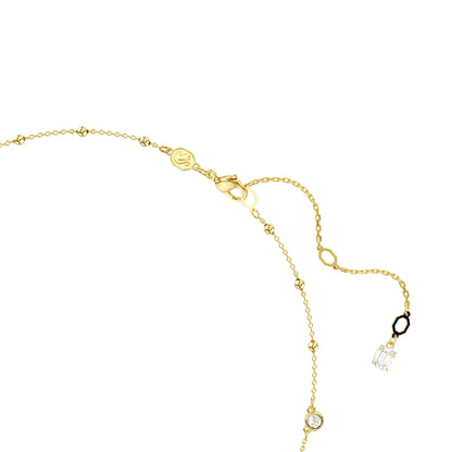 Collar Imber, Talla redonda, Diseño distribuido, Blanco, Baño tono oro
