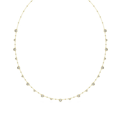 Collar Imber, Talla redonda, Blanco, Baño tono oro