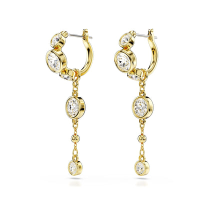 Pendientes Imber, Talla redonda, Blancos, Combinación de acabados metálicos