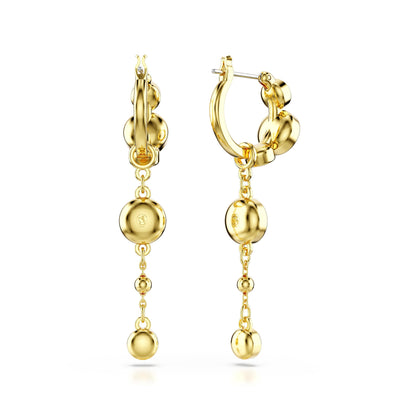 Pendientes Imber, Talla redonda, Blancos, Combinación de acabados metálicos