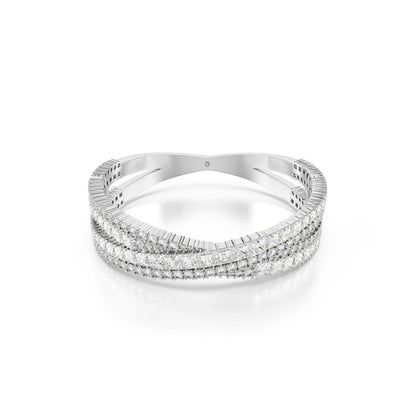 Brazalete Hyperbola, Símbolo del infinito, Blanco, Baño de rodio