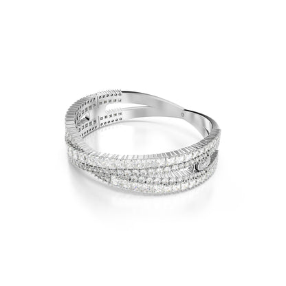 Brazalete Hyperbola, Símbolo del infinito, Blanco, Baño de rodio