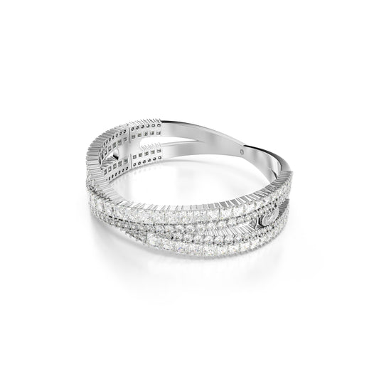 Brazalete Hyperbola, Símbolo del infinito, Blanco, Baño de rodio