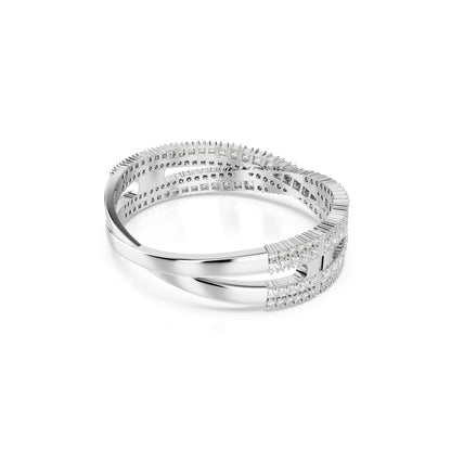 Brazalete Hyperbola, Símbolo del infinito, Blanco, Baño de rodio