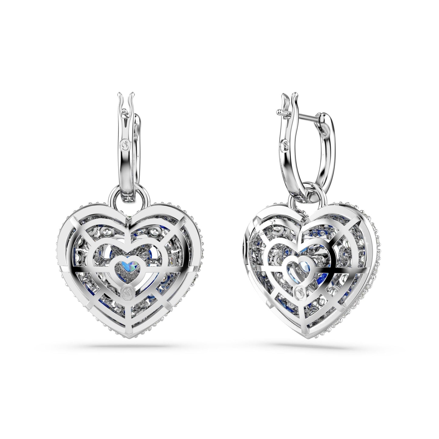 Pendientes Hyperbola, Corazón, Azules, Baño de rodio