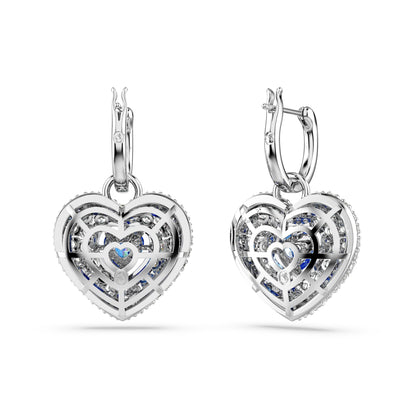 Pendientes Hyperbola, Corazón, Azules, Baño de rodio