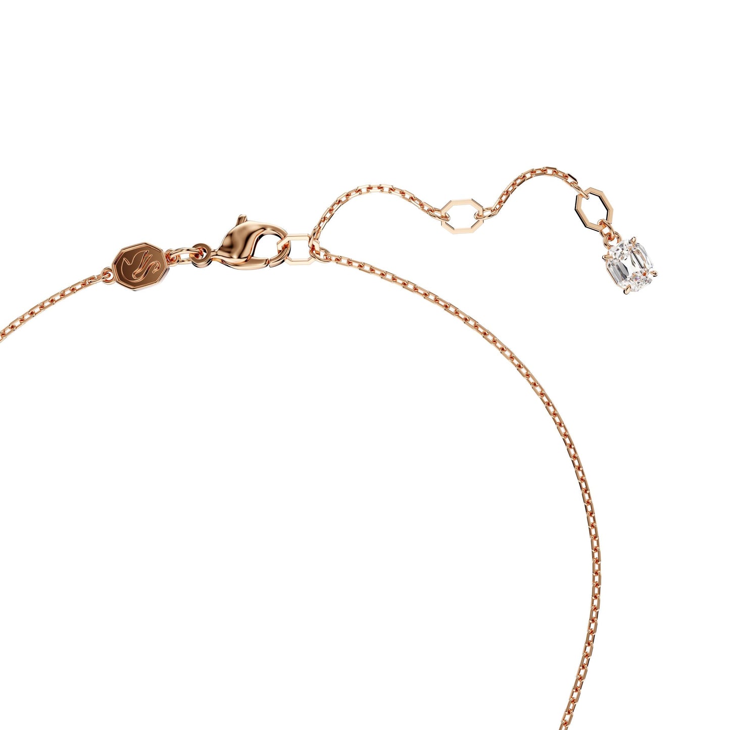 Colgante Hyperbola, Corazón, Blanco, Baño tono oro rosa