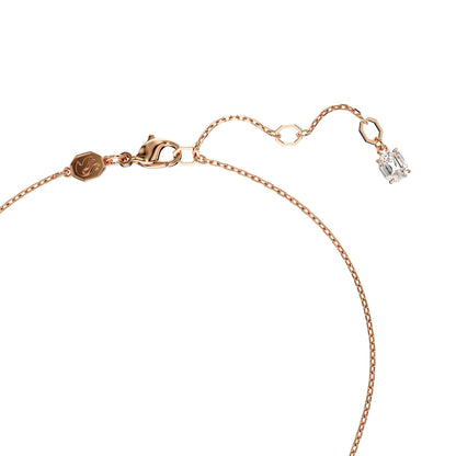 Colgante Hyperbola, Corazón, Blanco, Baño tono oro rosa
