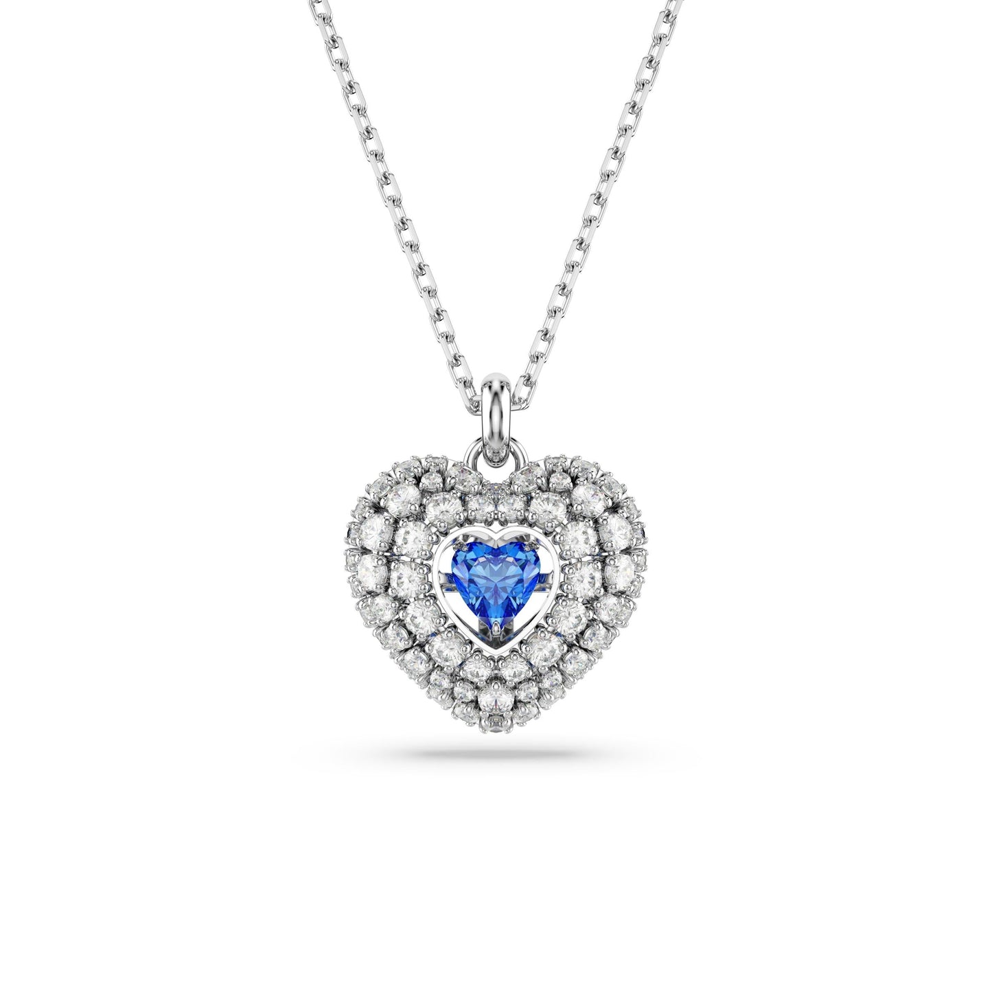 Colgante Hyperbola, Corazón, Azul, Baño de rodio