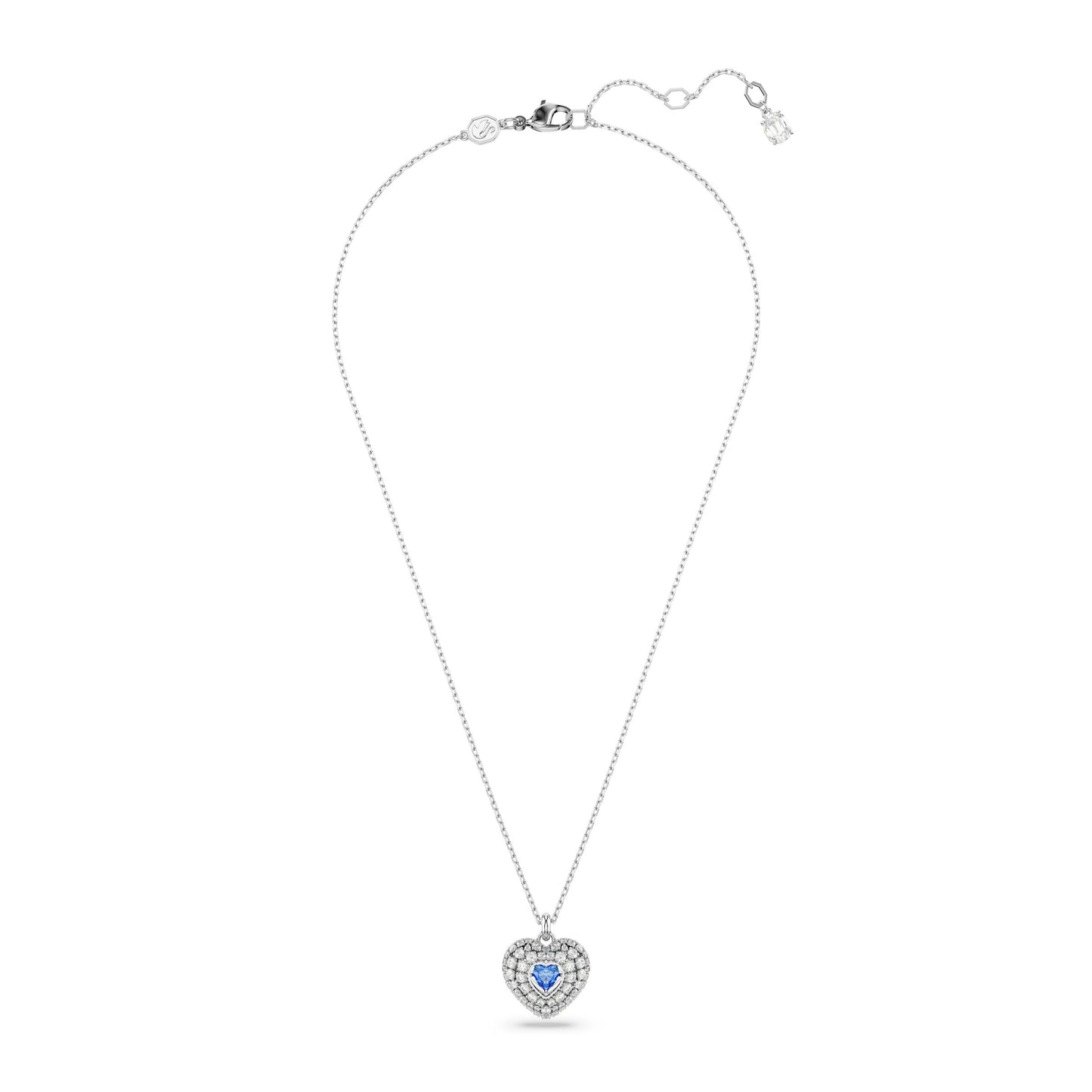 Colgante Hyperbola, Corazón, Azul, Baño de rodio