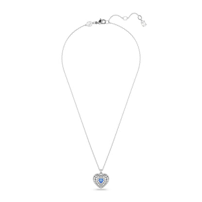 Colgante Hyperbola, Corazón, Azul, Baño de rodio