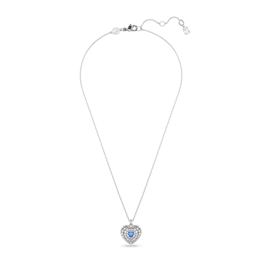 Colgante Hyperbola, Corazón, Azul, Baño de rodio