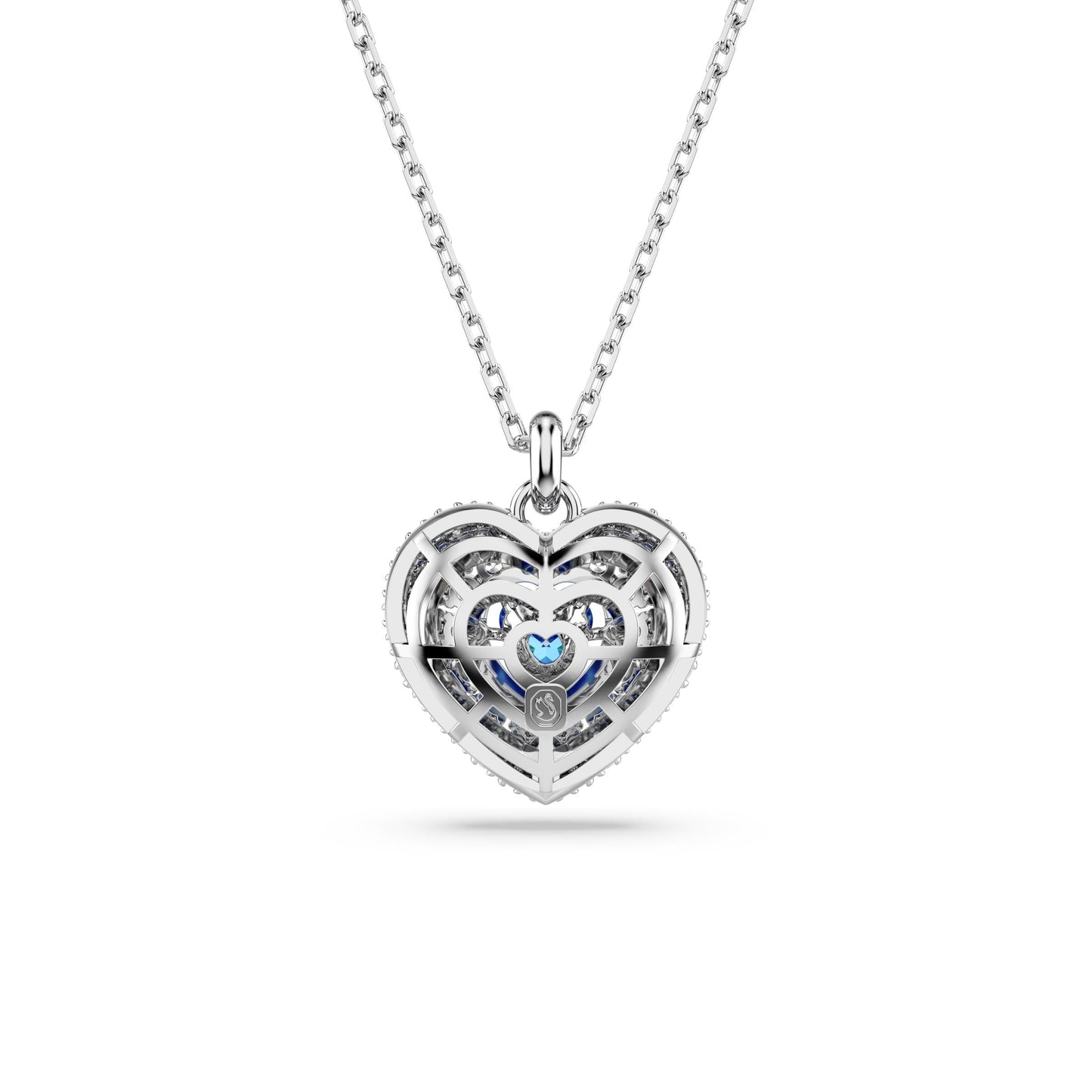 Colgante Hyperbola, Corazón, Azul, Baño de rodio