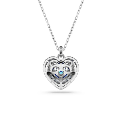 Colgante Hyperbola, Corazón, Azul, Baño de rodio