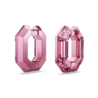 Pendientes de aro Lucent, Forma octagonal, Pequeños, Rosas