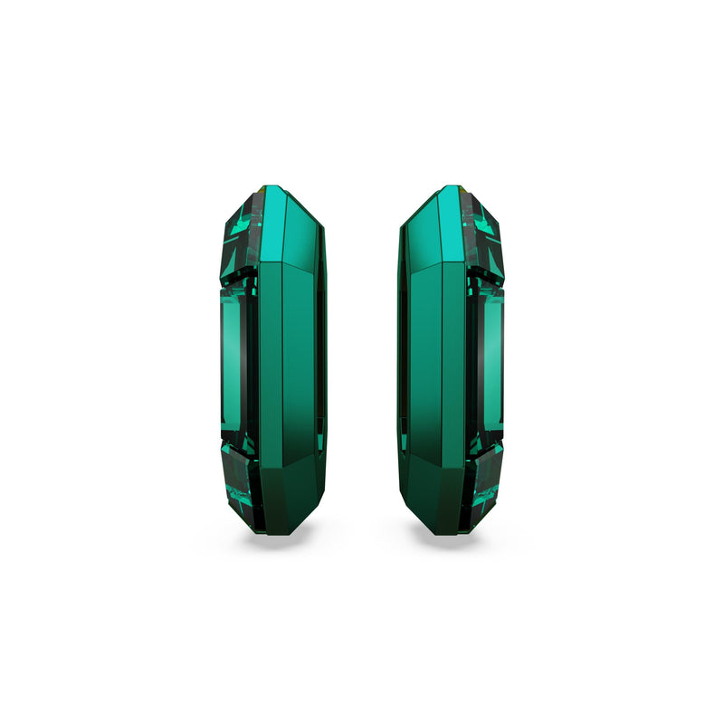 Pendientes de aro Lucent, Forma octagonal, Pequeños, Verdes