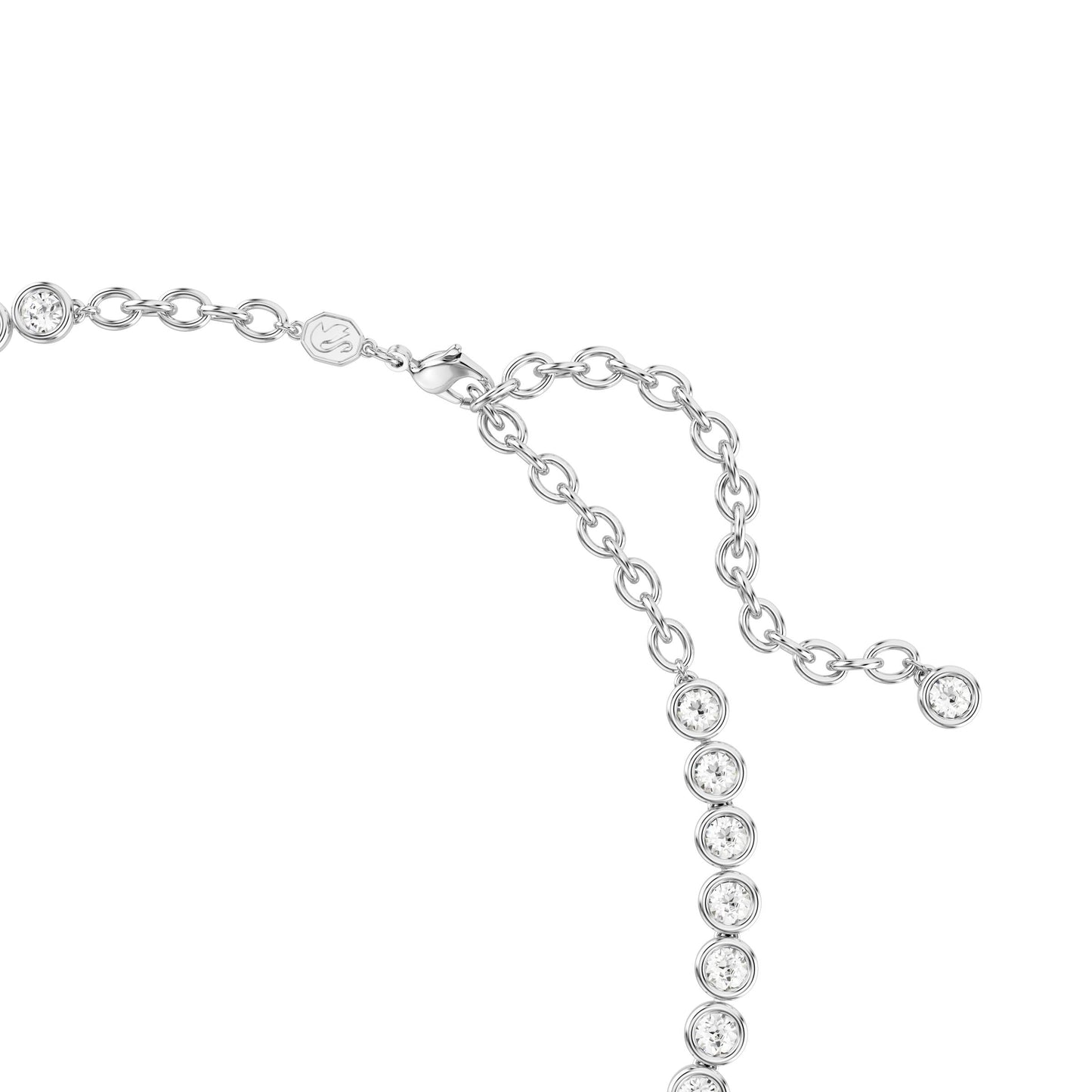 Collar Imber Tennis, Talla redonda, Blanco, Baño de rodio