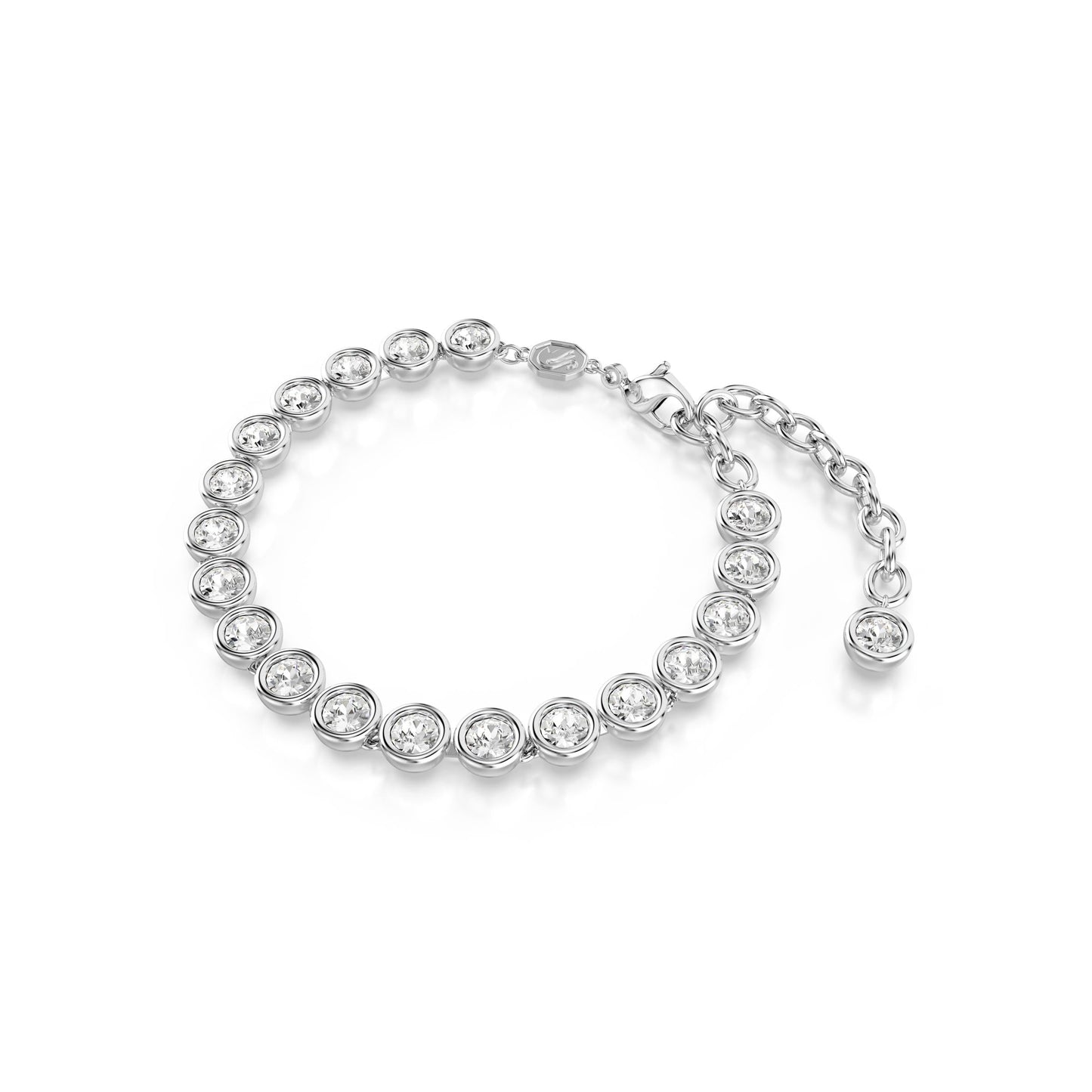 Pulsera Imber Tennis, Talla redonda, Blanca, Baño de rodio