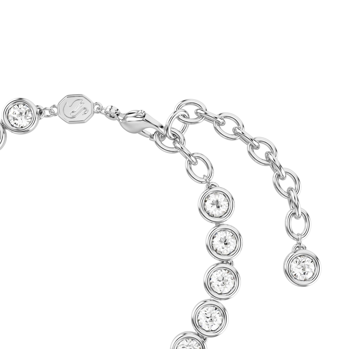 Pulsera Imber Tennis, Talla redonda, Blanca, Baño de rodio