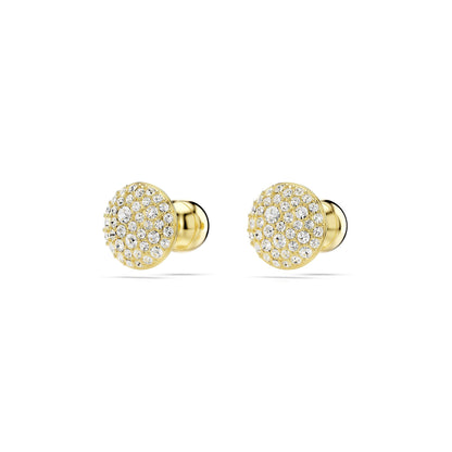 Pendientes de botón Sublima, Blancos, Baño tono oro