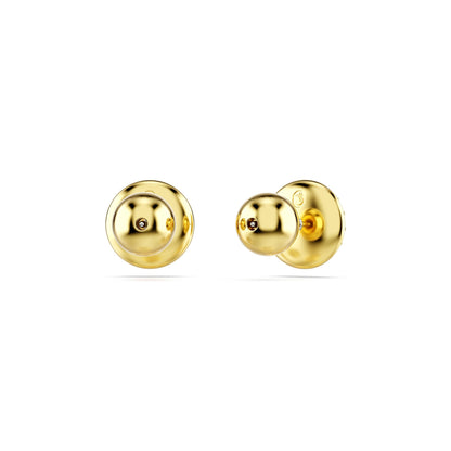 Pendientes de botón Sublima, Blancos, Baño tono oro