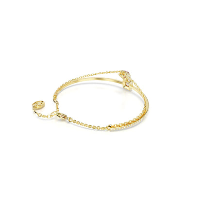 Brazalete Chroma, Corazón, Rojo, Baño tono oro