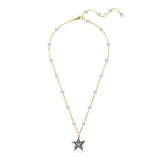Colgante Idyllia, Crystal pearls, Estrella de mar, Multicolor, Baño tono oro