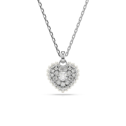 Colgante Hyperbola, Corazón, Blanco, Baño de rodio