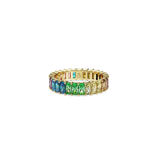 Anillo Matrix, Talla baguette, Multicolor, Baño tono oro
