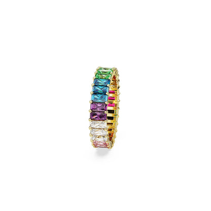 Anillo Matrix, Talla baguette, Multicolor, Baño tono oro