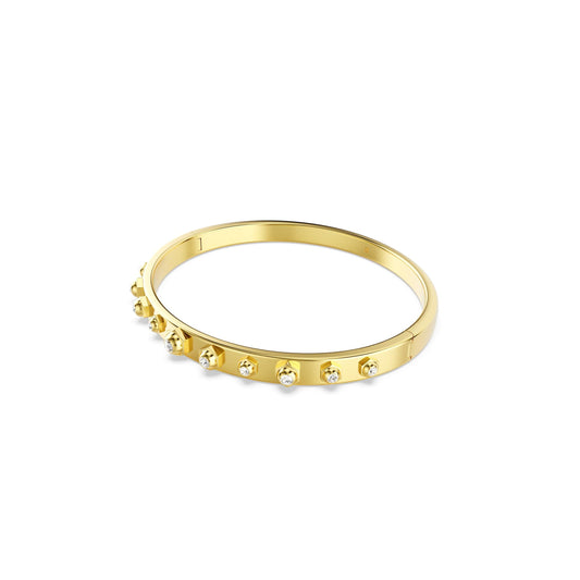 Brazalete Numina, Tallas redondas combinadas, Blanco, Baño tono oro