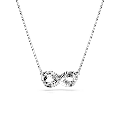 Colgante Hyperbola, Pavé, Símbolo del infinito, Blanco, Baño de rodio