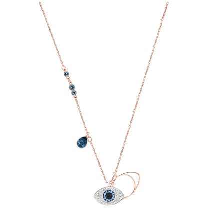 COLGANTE SWAROVSKI SYMBOLIC EVIL EYE, AZUL, COMBINACIÓN DE ACABADOS METÁLICOS