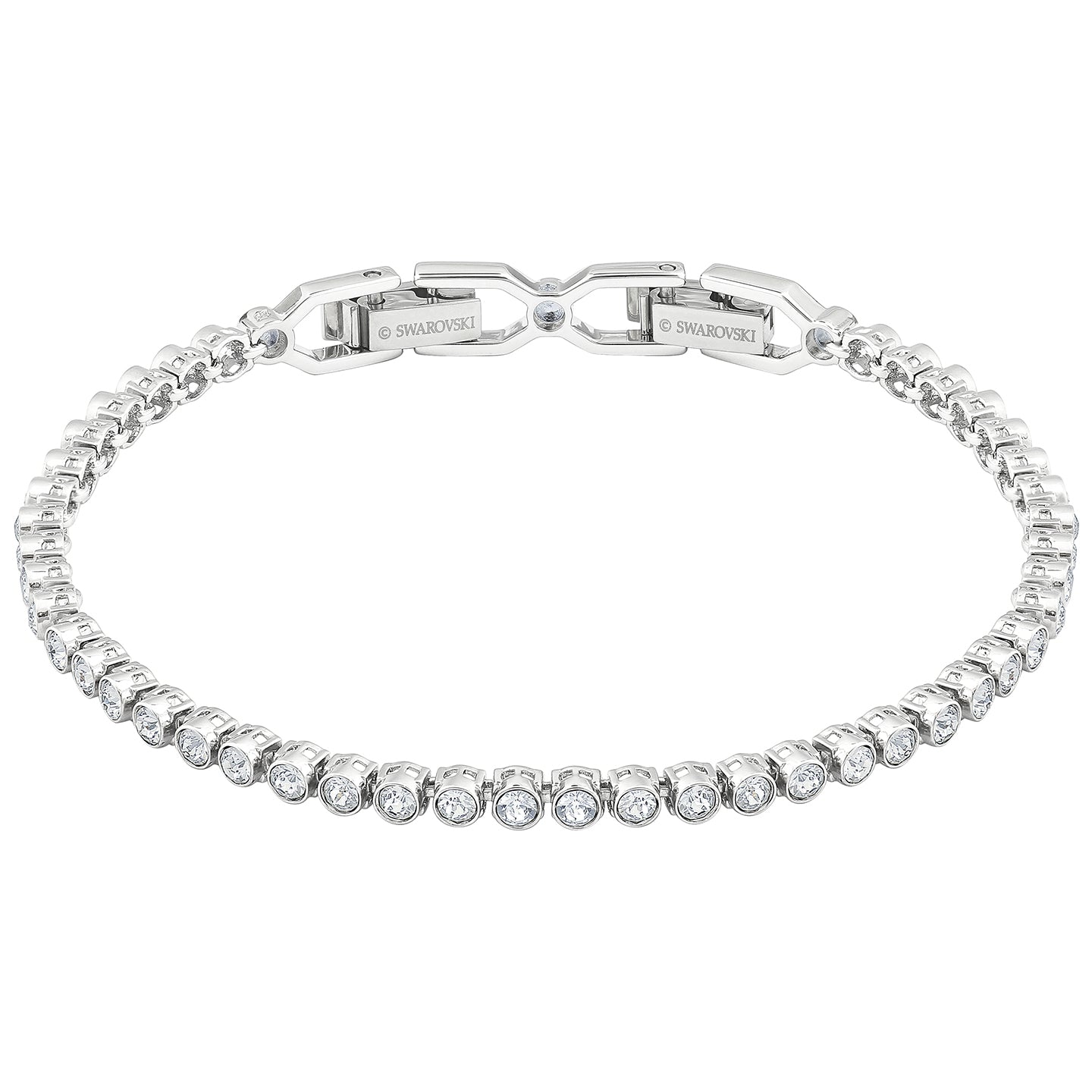 PULSERA EMILY, BLANCO, BAÑO DE RODIO