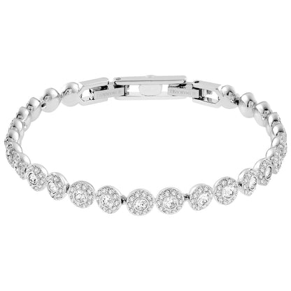 PULSERA ANGELIC, BLANCO, BAÑO DE RODIO