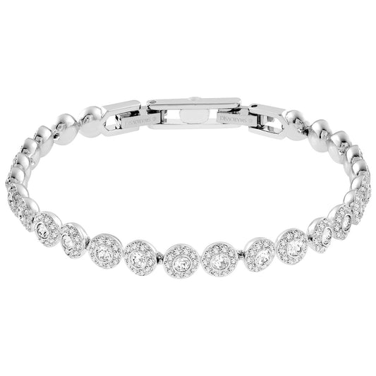 PULSERA ANGELIC, BLANCO, BAÑO DE RODIO