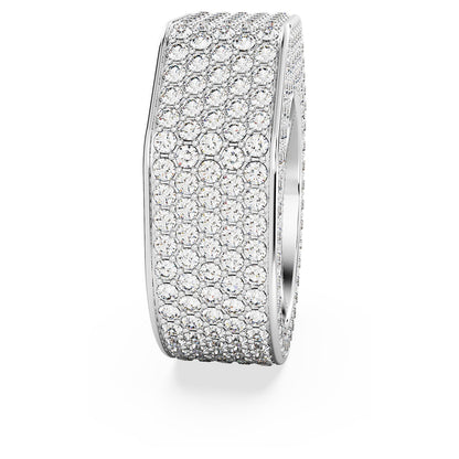 Anillo Dextera Forma octagonal, Pavé, Blanco, Baño de rodio