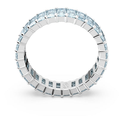 Anillo Matrix Talla baguette, Azules, Baño de rodio