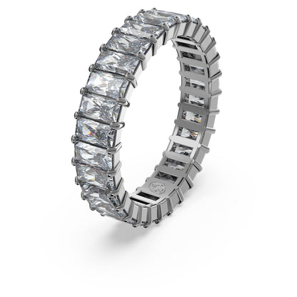 Anillo Matrix Talla baguette, Gris, Baño de rutenio