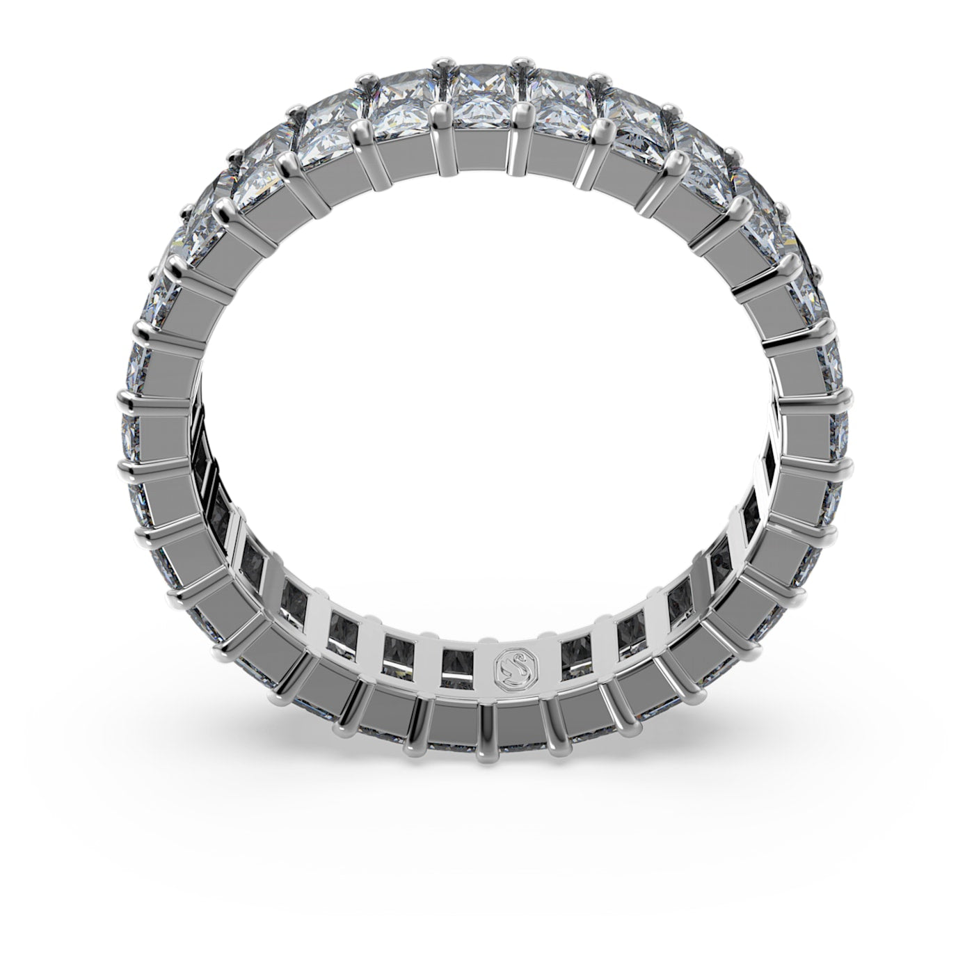 Anillo Matrix Talla baguette, Gris, Baño de rutenio