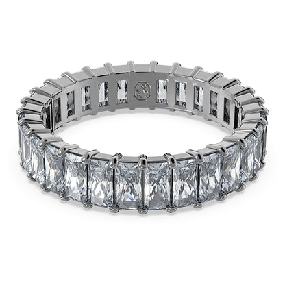 Anillo Matrix Talla baguette, Gris, Baño de rutenio